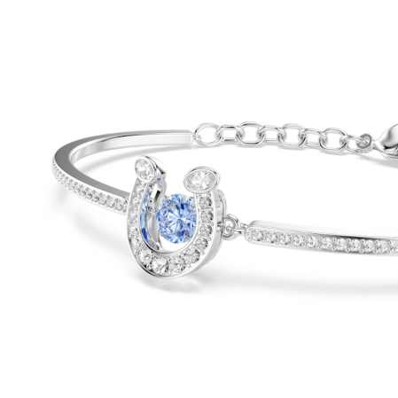 Resim Symbolica Bileklik, Yuvarlak kesim, Pavé, At Nalı, Mavi, Rodyum kaplama