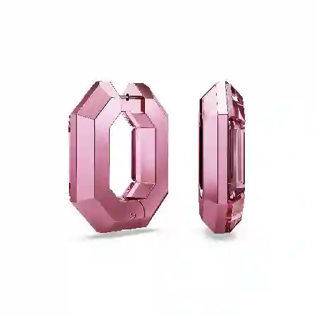 Resim Lucent halka küpeler, Sekizgen şekil, Küçük, Pembe