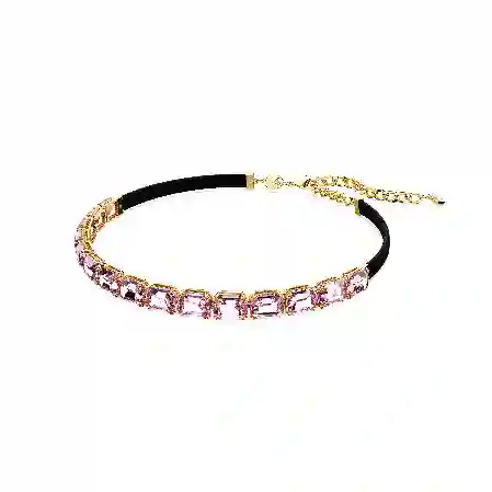 Resim Millenia Tennis gerdanlık, Sekizgen kesim, Mor, Altın rengi kaplama