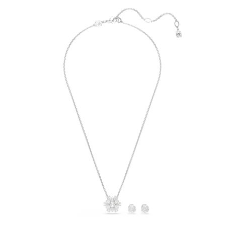 Resim Idyllia Set, Karışık kesimler, Kar tanesi, Beyaz, Rodyum kaplama