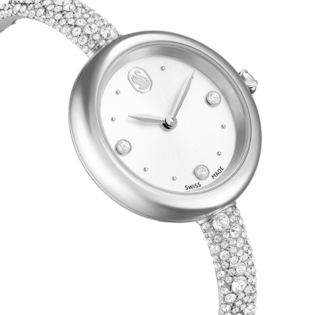 Resim Sublima bangle Saat, İsviçre Üretimi, Metal bileklik, Gümüş Rengi, Paslanmaz çelik