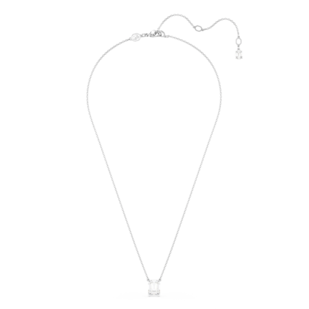 Resim Stilla Kolye, Sekizgen kesim, Beyaz, Rodyum kaplama