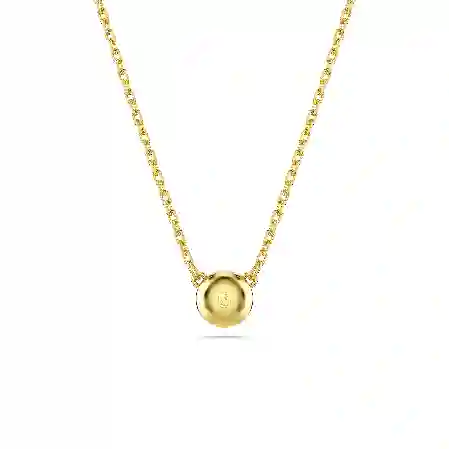 Resim Imber Kolye, Yuvarlak kesim, Beyaz, Altın rengi kaplama