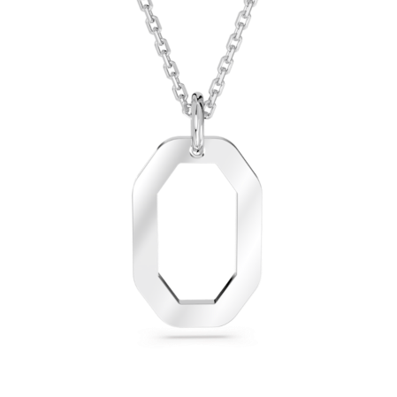 Resim Dextera Kolye, Sekizgen şekil, Orta, Beyaz, Rodyum kaplama