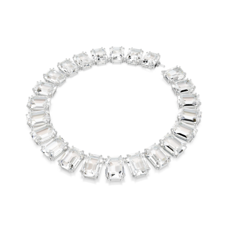 Resim Millenia Kolye, Sekizgen kesim, Beyaz, Rodyum kaplama