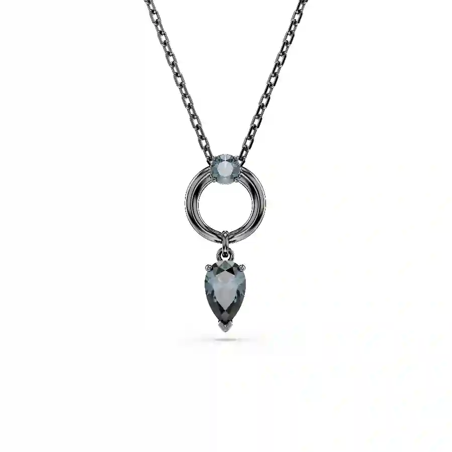 Resim Mesmera Kolye, Karışık kesimler, Gri, Rutenyum kaplama