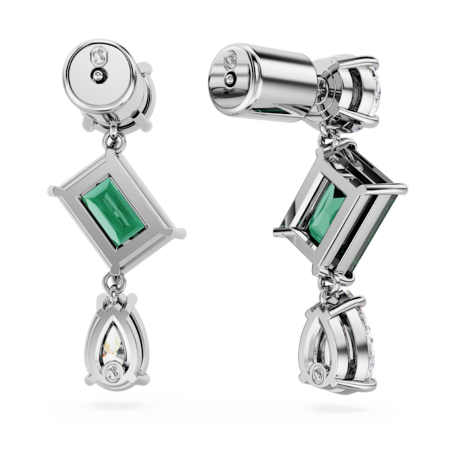 Resim Mesmera damla küpeler, Karışık kesimler, Yeşil, Rodyum kaplama