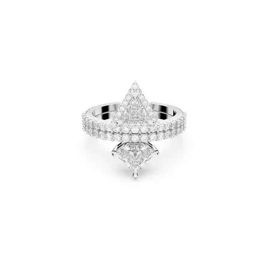 Resim Ortyx Yüzük, Karışık kesimler, Beyaz, Rodyum kaplama