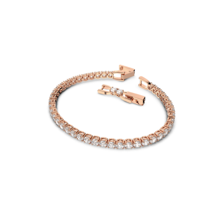 Resim Matrix Tennis Bileklik, Yuvarlak kesim, Beyaz, Pembe altın rengi kaplama