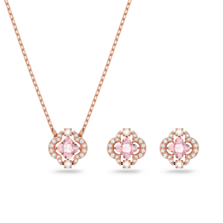 Resim Una Set, Karışık kesimler, Yonca, Pembe, Pembe altın rengi kaplama