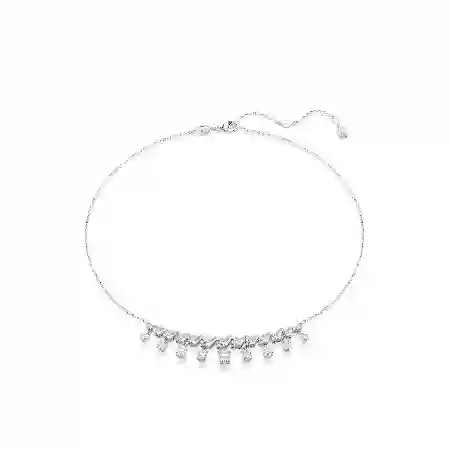 Resim Idyllia Kolye, Karışık kesimler, Kar tanesi, Beyaz, Rodyum kaplama