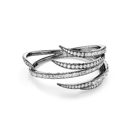 Resim The Vienna Collection Bileklik, Tüy, Beyaz, Rutenyum kaplama