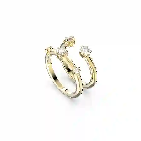 Resim Constella Yüzük, Set (2), Yuvarlak kesim, Beyaz, Altın rengi kaplama