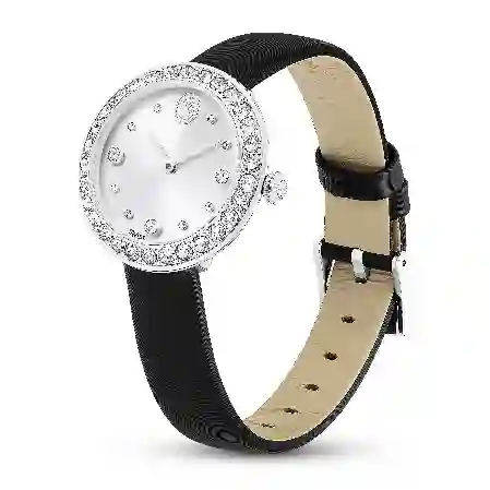 Resim Matrix Tennis Saat, İsviçre Üretimi, Deri kayış, Siyah, Paslanmaz çelik