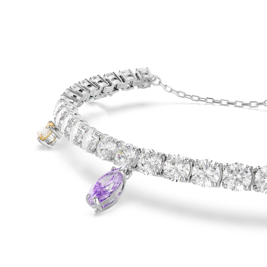 Resim Ariana Grande x Swarovski Tennis bileklik, Karışık kesimler, Çok renkli, Rodyum kaplama