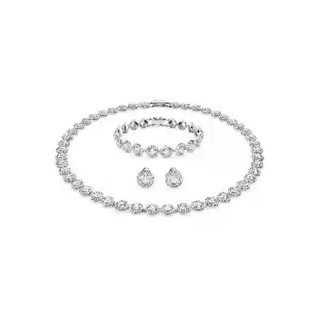 Resim Angelic Set, Yuvarlak kesim, Beyaz, Rodyum kaplama