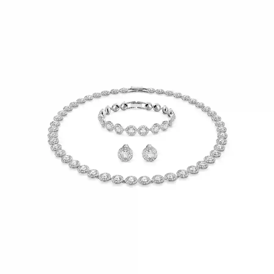 Resim Angelic Set, Yuvarlak kesim, Beyaz, Rodyum kaplama