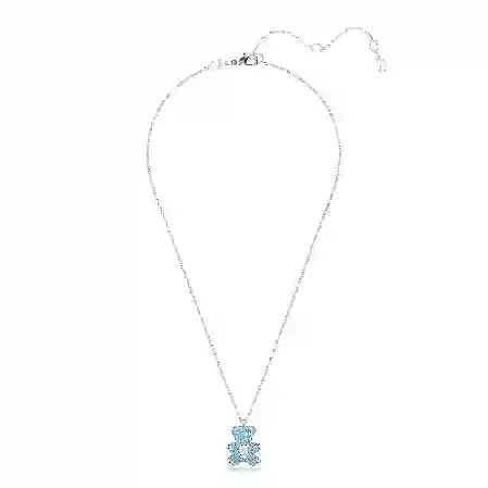 Resim Teddy Kolye, Ayıcık, Mavi, Rodyum kaplama