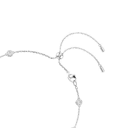 Resim Una Angelic Kolye, Yuvarlak kesim, Çift taraflı motifler, Beyaz, Rodyum kaplama