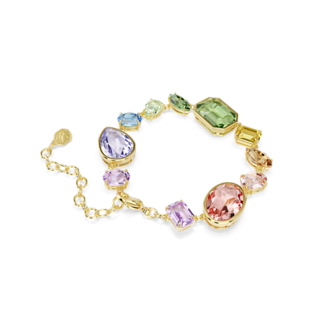 Resim Gema Bileklik, Karışık kesimler, Çok renkli, Altın rengi kaplama