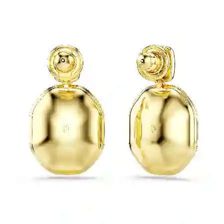 Resim Chroma damla küpeler, Asimetrik tasarım, Sekizgen kesim, Çok renkli, Altın rengi kaplama