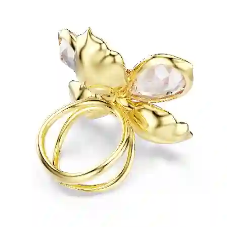 Resim Idyllia Motif Yüzük, Karışık kesimler, Çiçek, Altın rengi kaplama