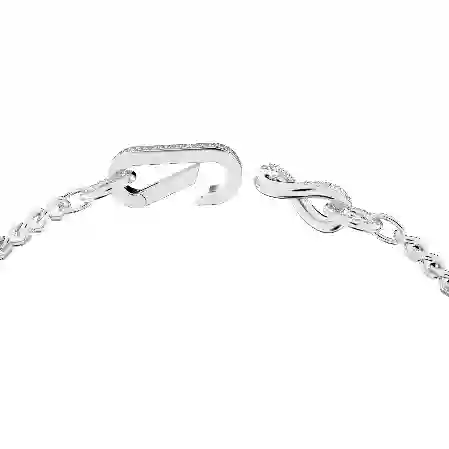 Resim Dextera Kolye, Pavé, Karışık bağlantılar, Beyaz, Rodyum kaplama