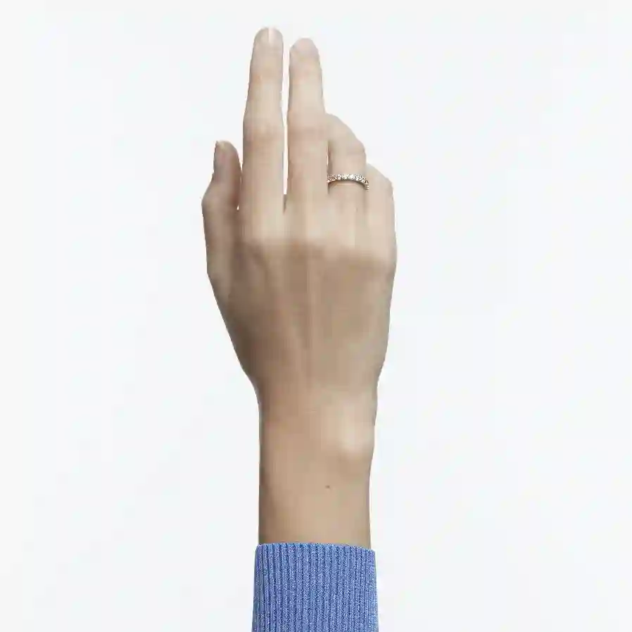 Resim Vittore XL Yüzük, Yuvarlak kesim, Beyaz, Rodyum kaplama