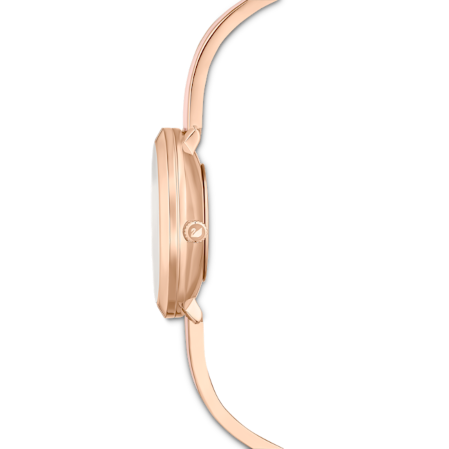 Resim Crystalline Delight Saat, İsviçre Üretimi, Metal bileklik, Pembe, Pembe altın rengi yüzey