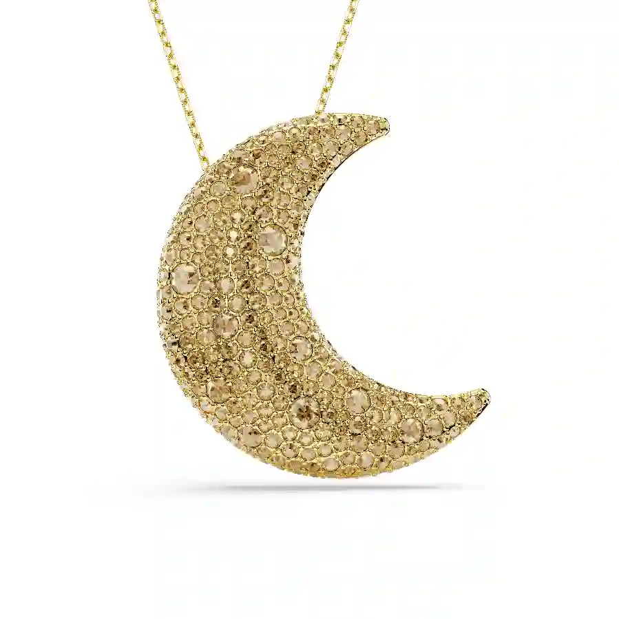 Resim Sublima Kolye, Ay, Altın Rengi, Altın rengi kaplama