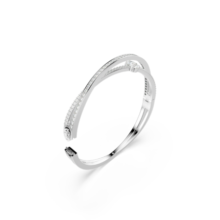 Resim Hyperbola Bileklik, Karışık kesimler, Beyaz, Rodyum kaplama