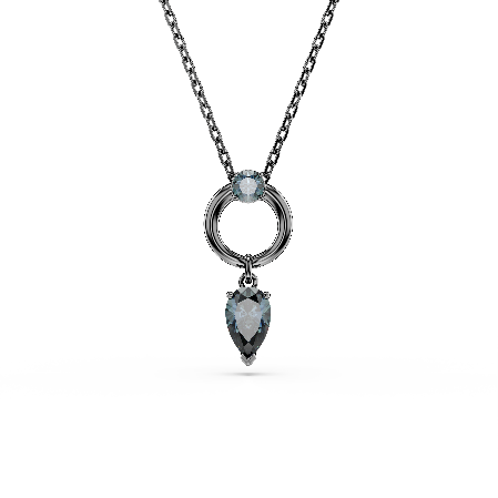 Resim Mesmera Kolye, Karışık kesimler, Gri, Rutenyum kaplama