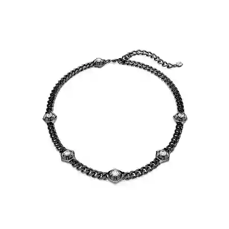 Resim Numina Kolye, Yuvarlak kesim, Beyaz, Rutenyum kaplama