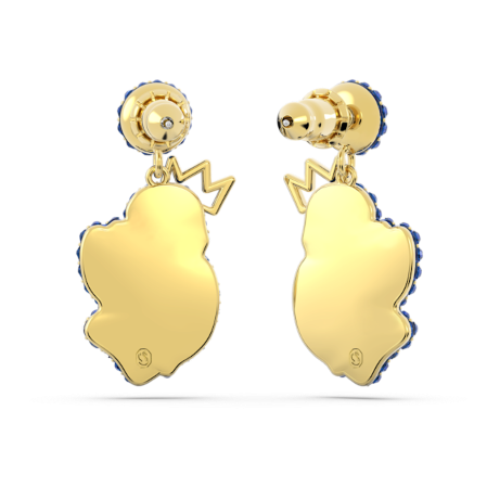 Resim Swan damla küpeler, Kuğu, Mavi, Altın rengi kaplama