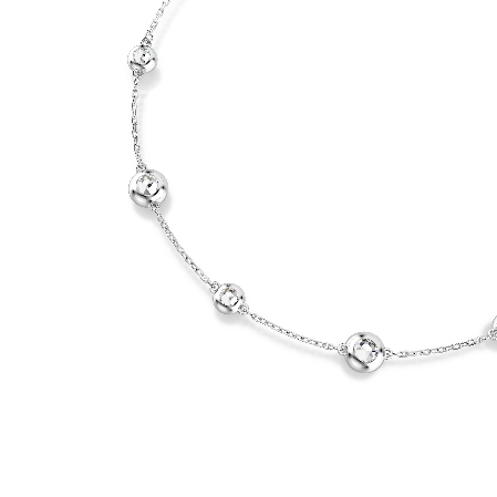 Resim Una Angelic Kolye, Yuvarlak kesim, Çift taraflı motifler, Beyaz, Rodyum kaplama