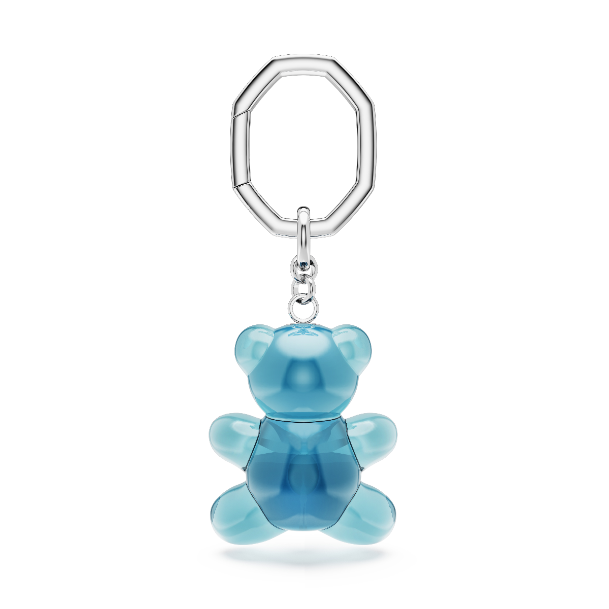 Resim Teddy Anahtarlık, Ayıcık, Mavi, Rodyum kaplama
