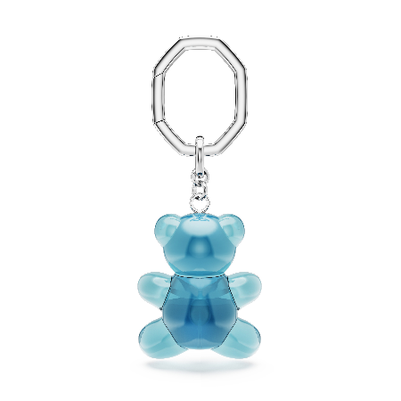 Resim Teddy Anahtarlık, Ayıcık, Mavi, Rodyum kaplama
