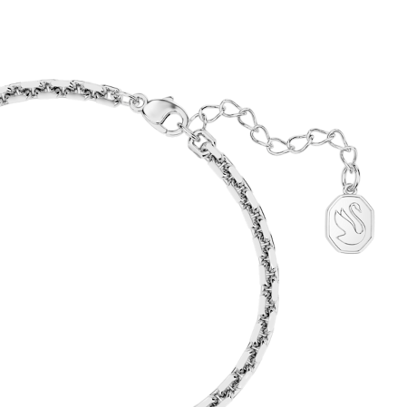 Resim Volta Bileklik, Kalp, Beyaz, Rodyum kaplama