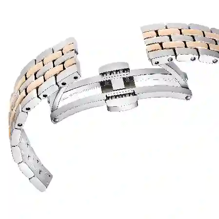 Resim Octea Chrono Saat, İsviçre Üretimi, Metal bileklik, Rose Altın tonu, Karışık metal yüzey