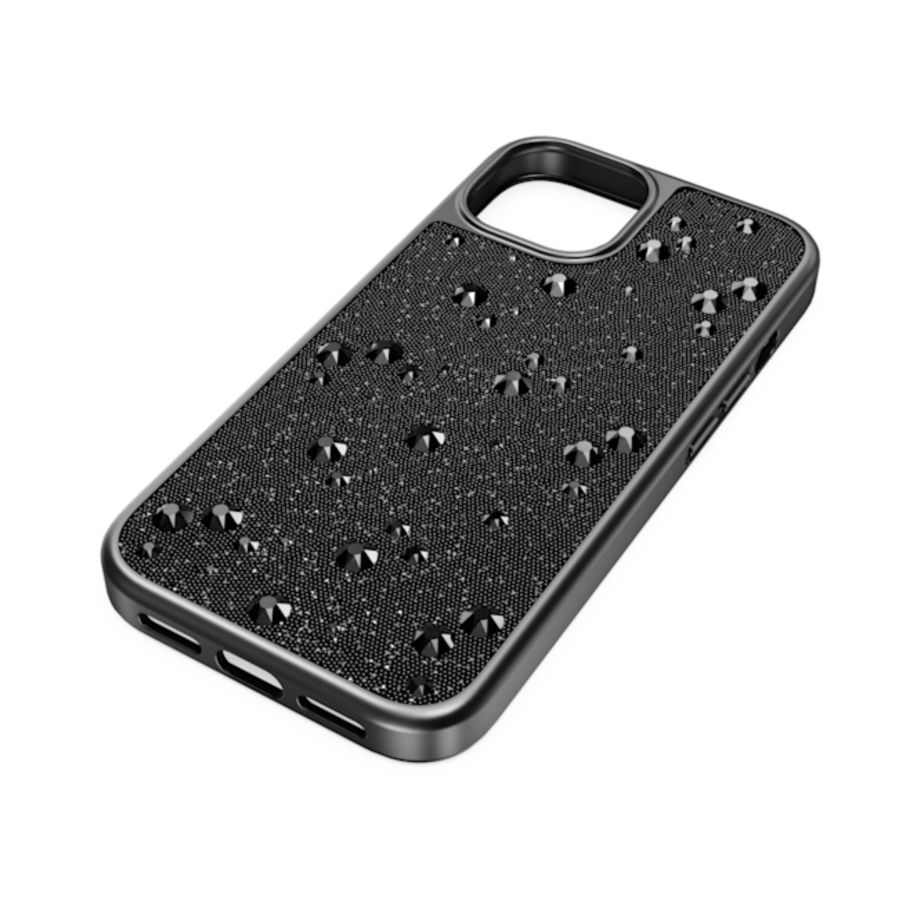 Resim High Akıllı Telefon Kılıfı, Flat Back kristaller, iPhone® 15, Siyah