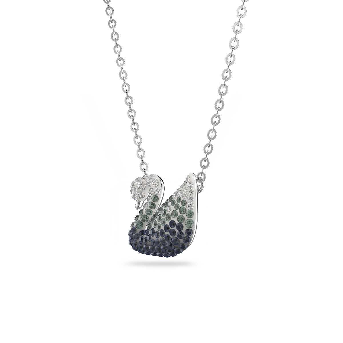 Resim Swan Kolye, Kuğu, Gri, Rodyum kaplama