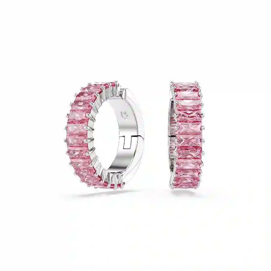 Resim Matrix kelepçe küpe, Baget kesim, Rodyum kaplama