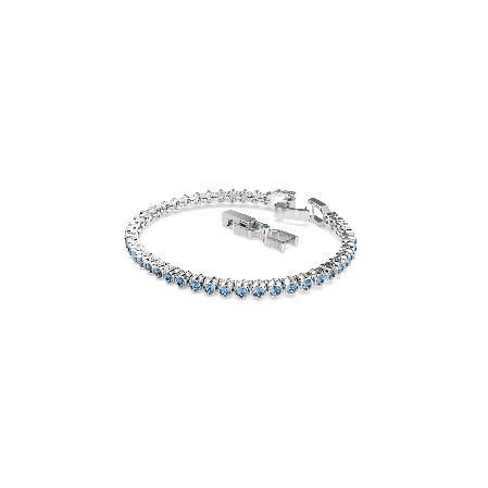 Resim Imber Emily Tennis bileklik, Yuvarlak kesim, Mavi, Rodyum kaplama