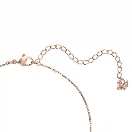 Resim Swan Kolye, Kuğu, Kırmızı, Pembe altın rengi kaplama