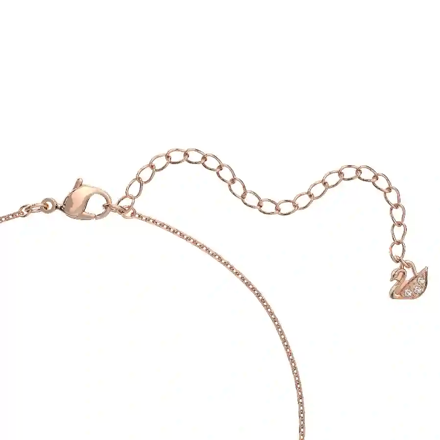 Resim Swan Kolye, Kuğu, Kırmızı, Pembe altın rengi kaplama