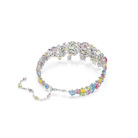 Resim Gema Gerdanlık, Karışık kesimler, Çok renkli, Rodyum kaplama