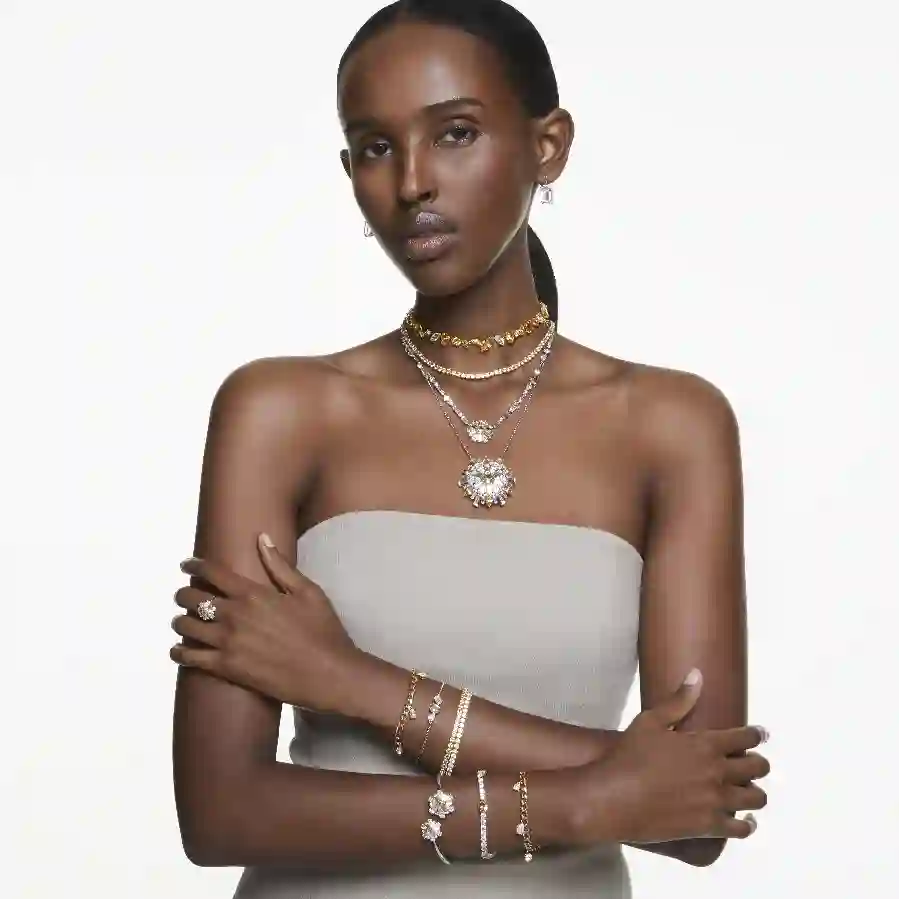 Resim Idyllia Bileklik, Çiçek, Sarı, Rodyum kaplama