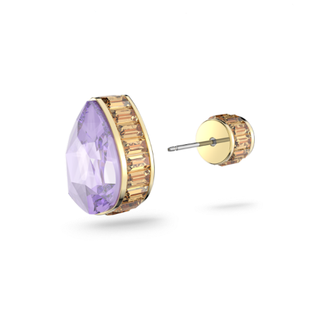 Resim Chroma Çivi küpe, Tekli, Damla kesim, Çok renkli, Altın rengi kaplama