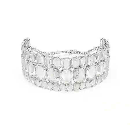 Resim Millenia Gerdanlık, Sekizgen kesim, Beyaz, Rodyum kaplama