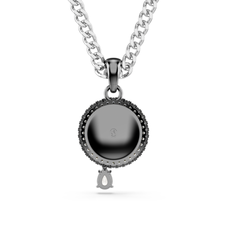 Resim Swan Kolye, Kristal inci, Kuğu, Gri, Rodyum kaplama